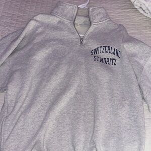 Gildan Light Gray Zip-Up Sweater